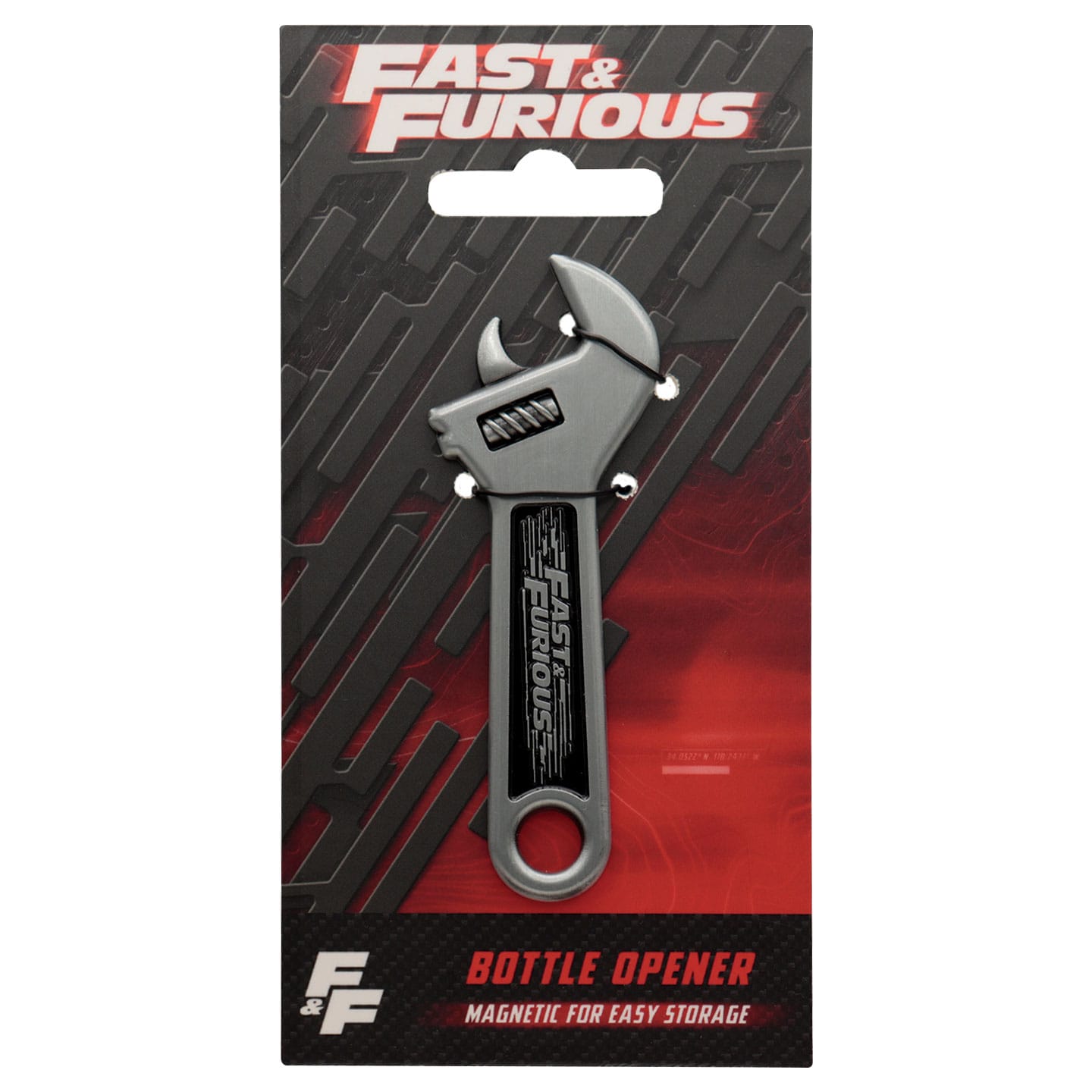 Fast & Furious Magnetic Wrench Bottle Opener packaging front