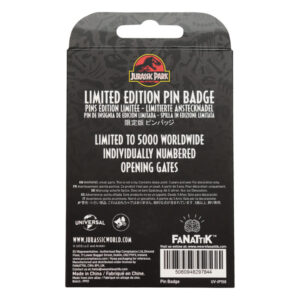 Jurassic Park Gates Hinged Pin Badge