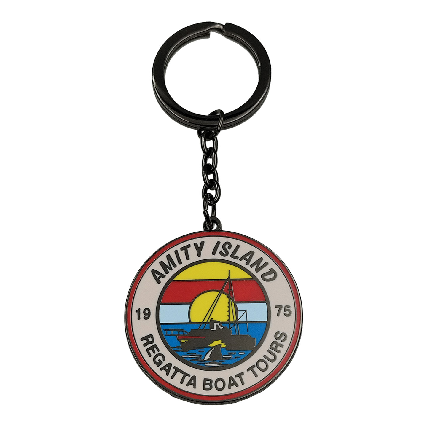 Jaws 50th Anniversary Regatta Boat Tour Keyring front view