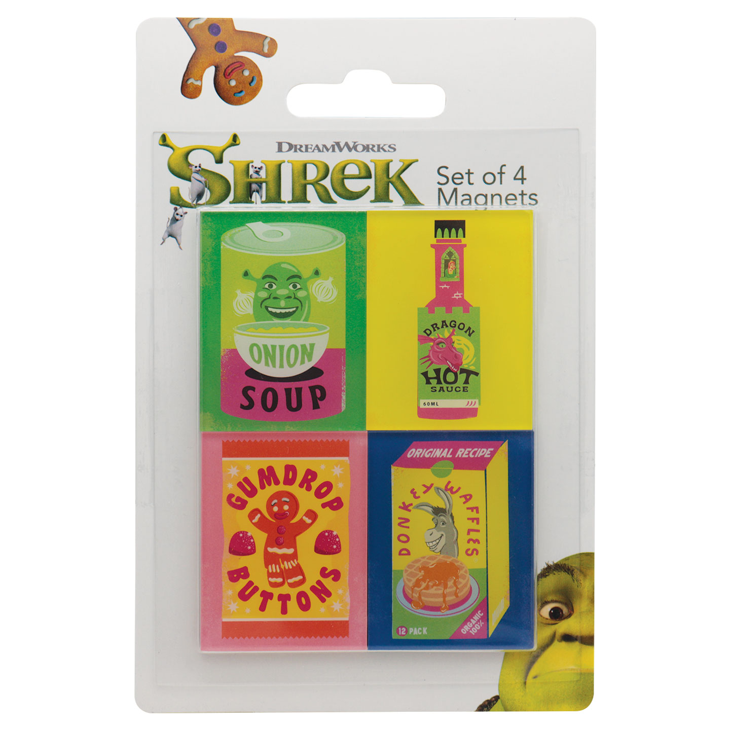 Shrek Set of Four Magnets packaging front