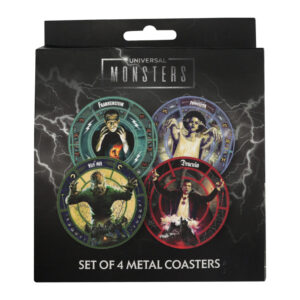 Universal Monsters Set of Four Printed Metal Coasters