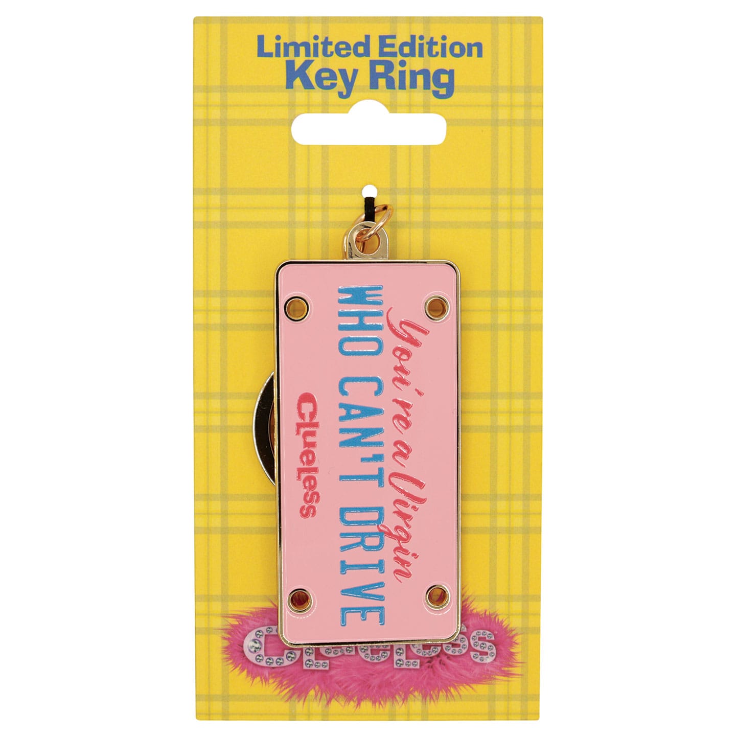 Clueless - Limited Edition License Plate Keyring packaging front