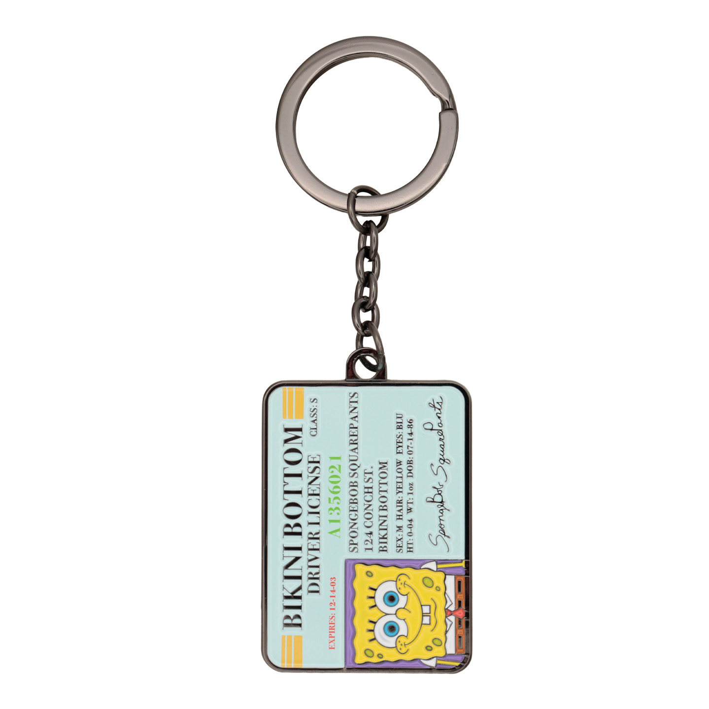 SpongeBob SquarePants Driver License Keyring front view