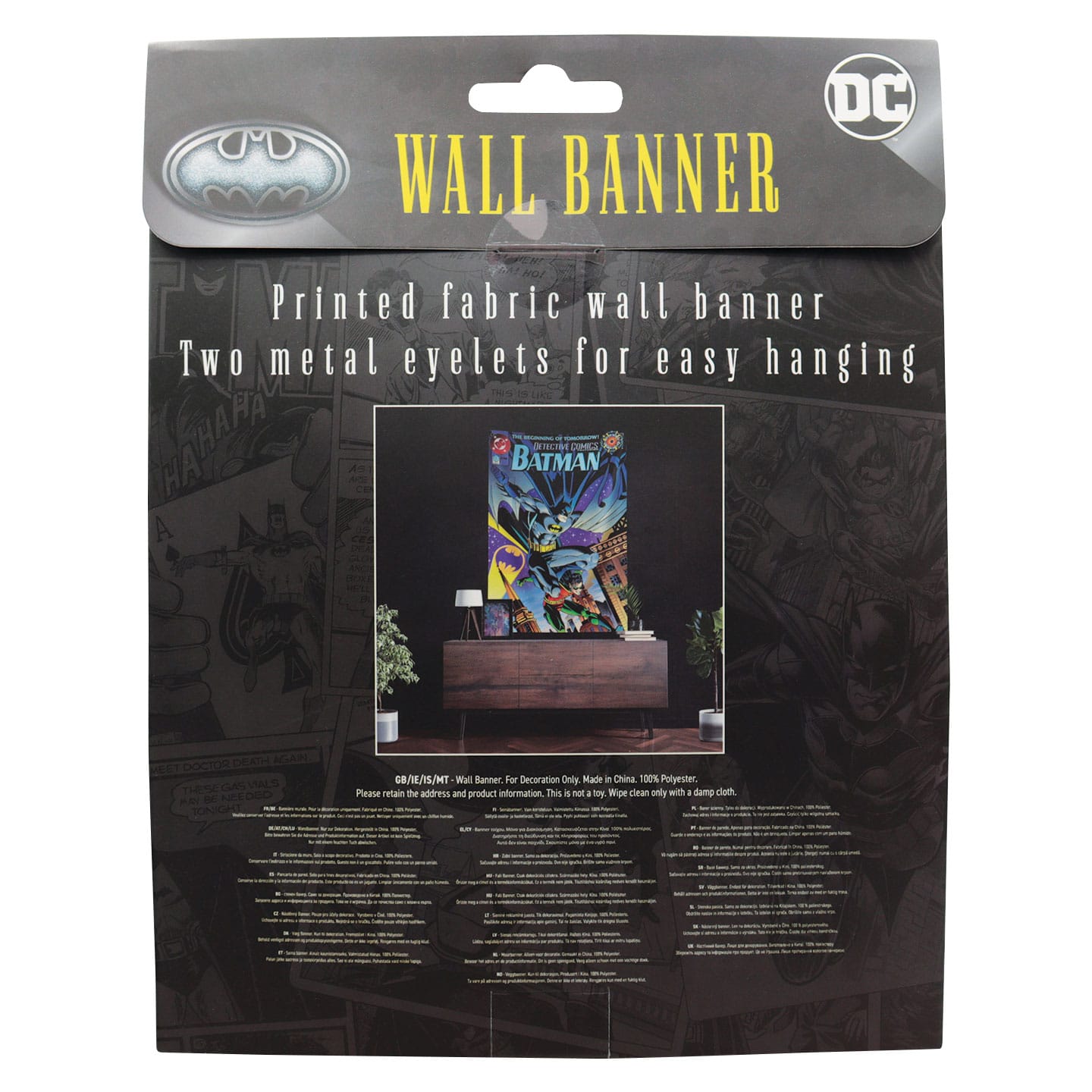 Batman 85th Anniversary Wall Banner presentation box back