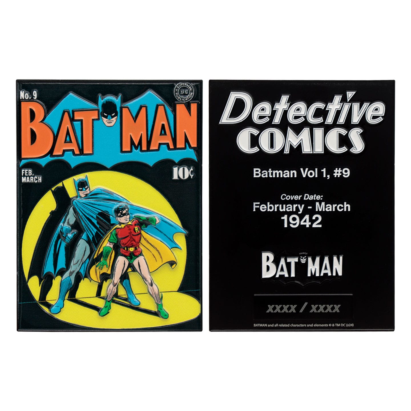 Batman Detective Comics #9 Ingot front and back view