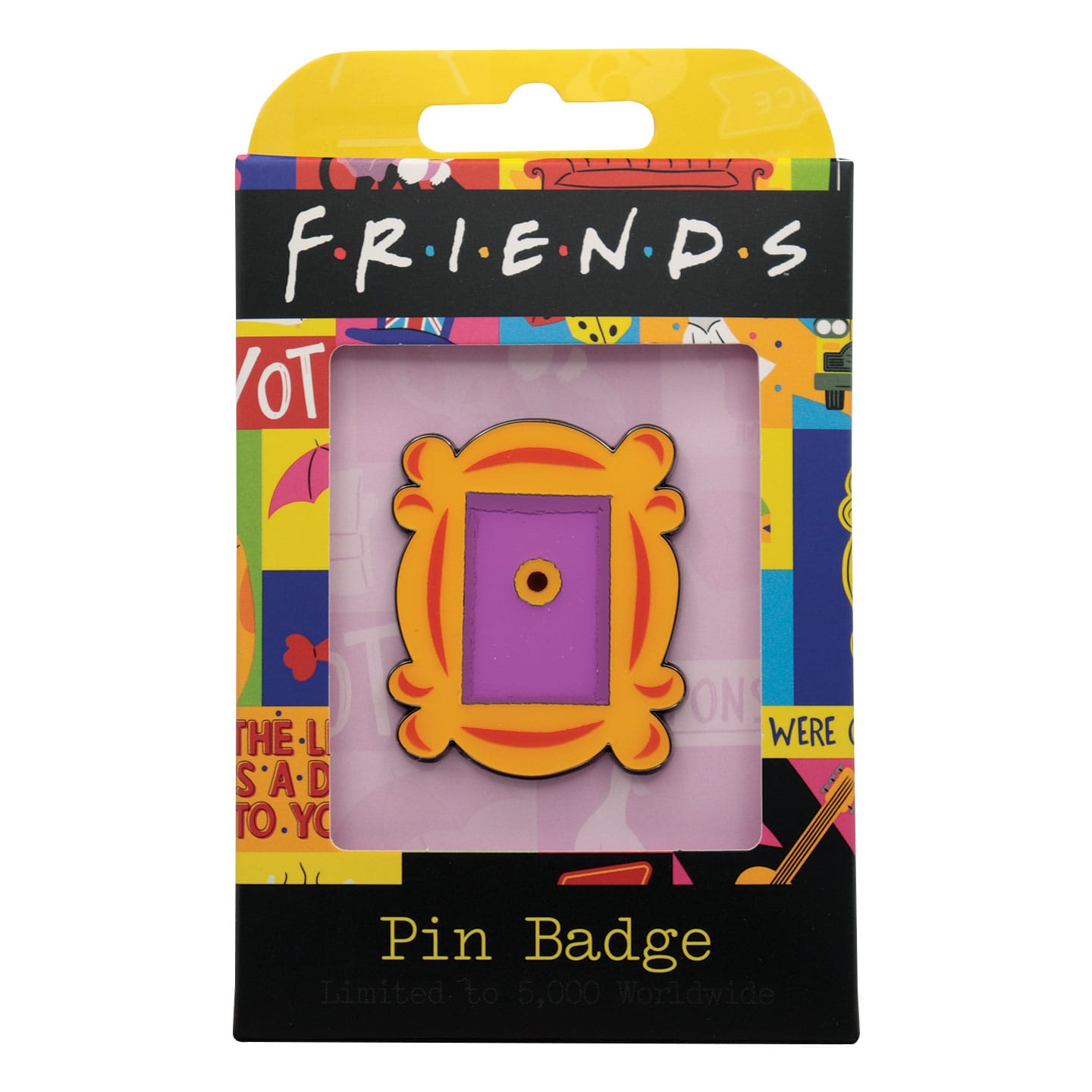 Friends Frame Pin Badge packaging front