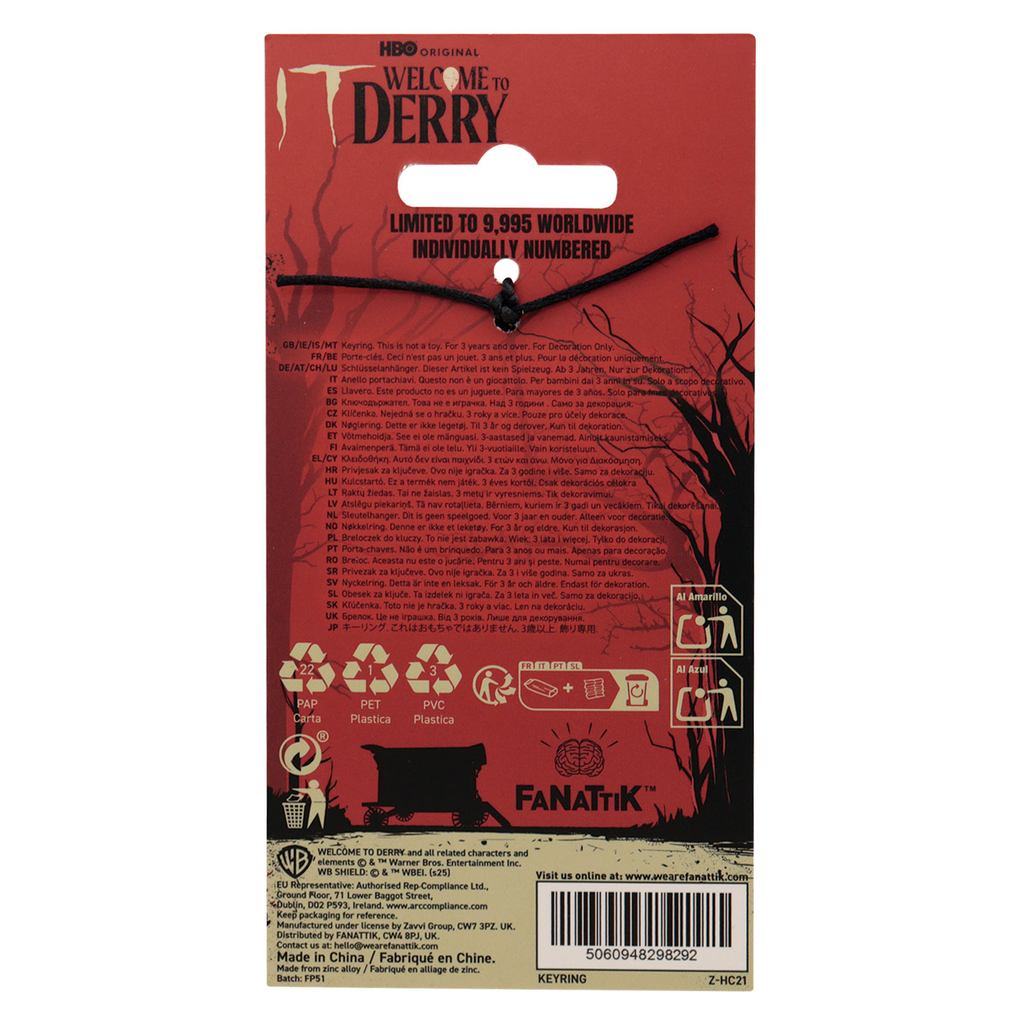 IT: Welcome to Derry The Losers Keyring packaging back