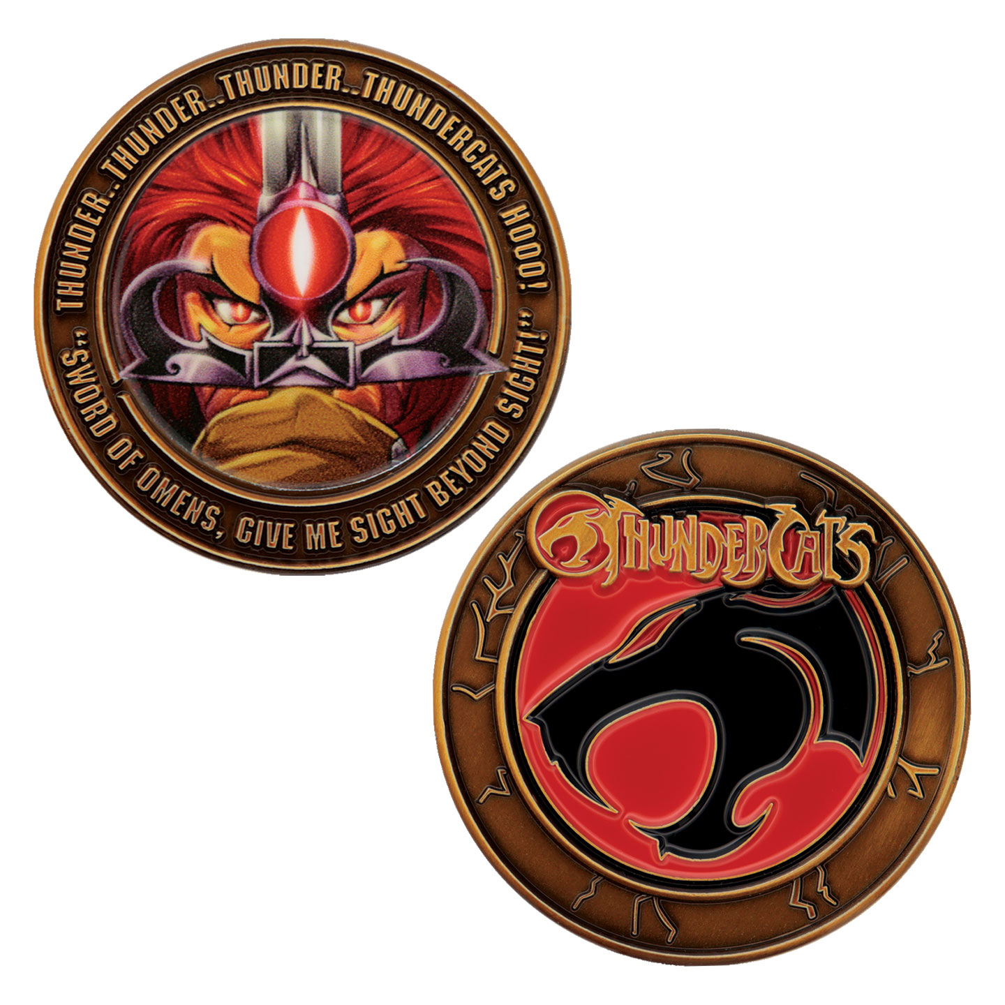 ThunderCats 40th Anniversary LionO Coin front and back view