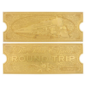 The Polar Express 24k Gold Plated Train Ticket