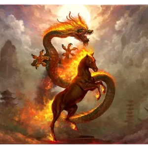 Dragon Shield Fire Horse 2026 Art Playmat with Tube
