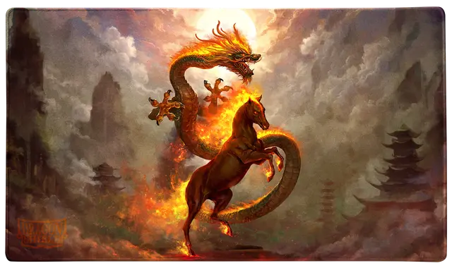 Dragon Shield Fire Horse 2026 Art Playmat with Tube