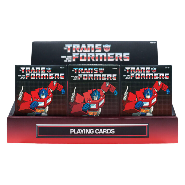 Transformers Playing Cards CDU Containing 12 Packs
