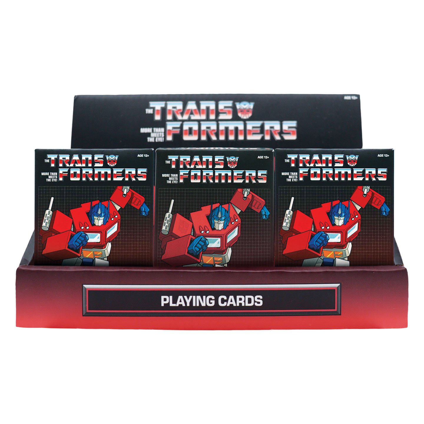 Transformers Playing Cards CDU Containing 12 Packs