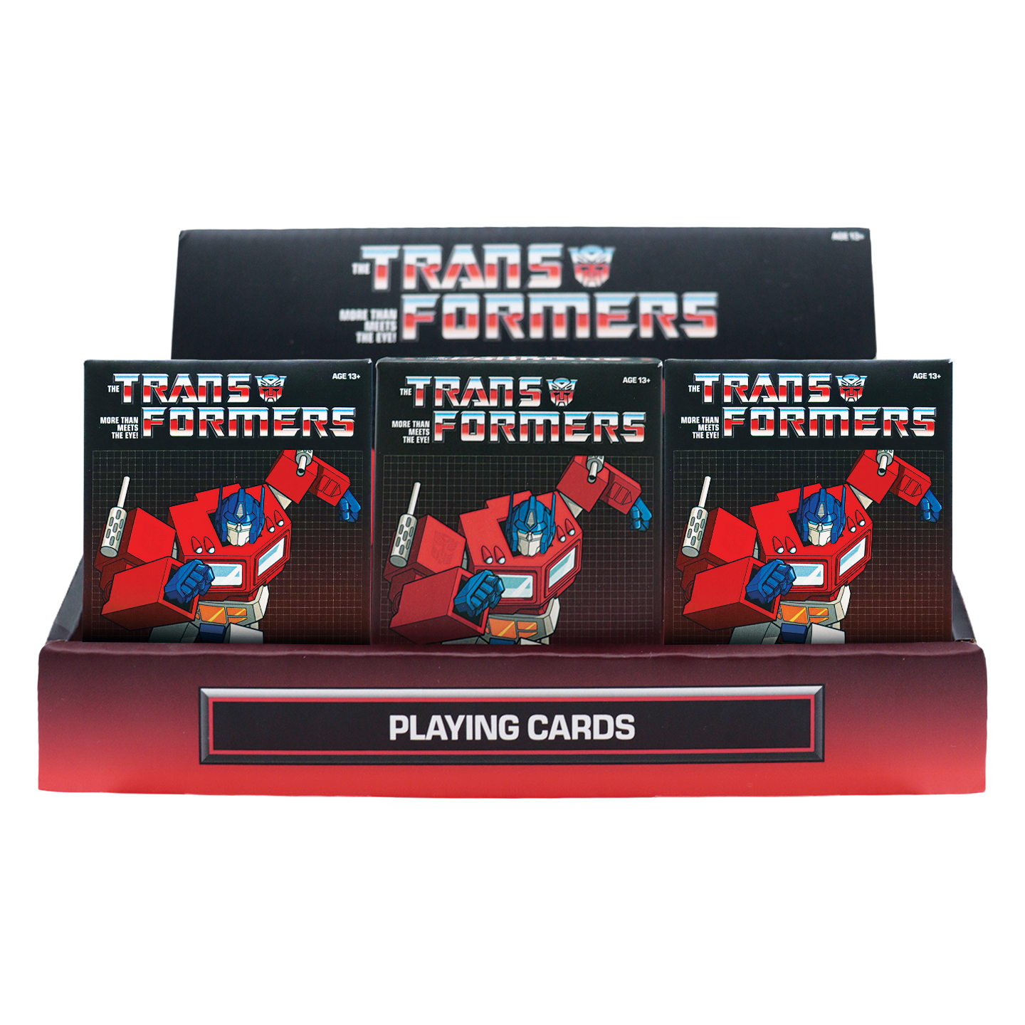 Transformers Playing Cards CDU Containing 12 Packs