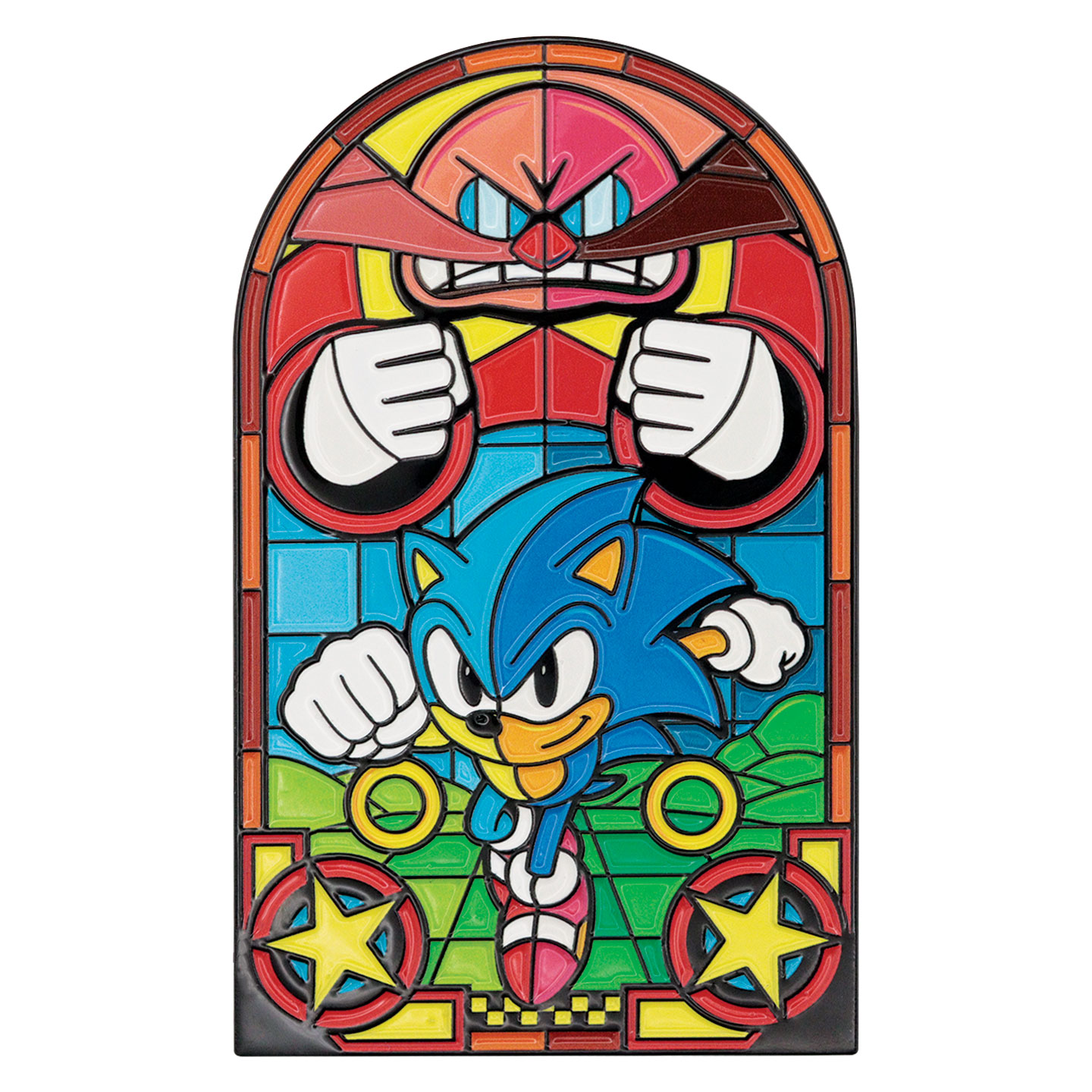 Sonic The Hedgehog Limited Edition Stained Glass Window Style Ingot