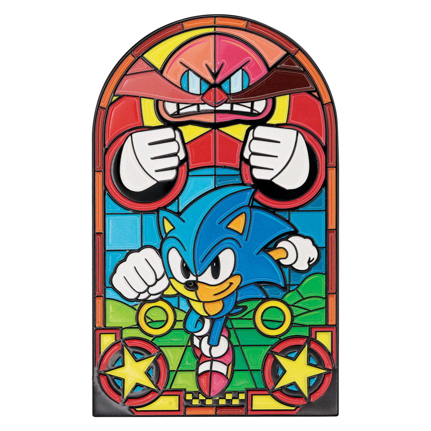 Sonic The Hedgehog Limited Edition Stained Glass Window Style Ingot