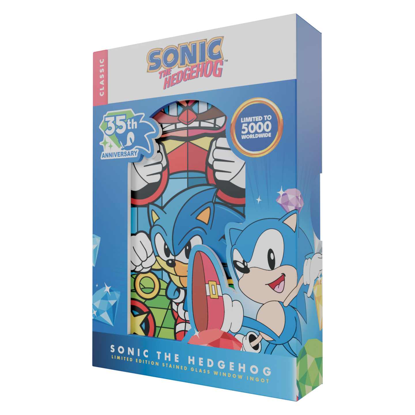 Sonic The Hedgehog Limited Edition Stained Glass Window Style Ingot