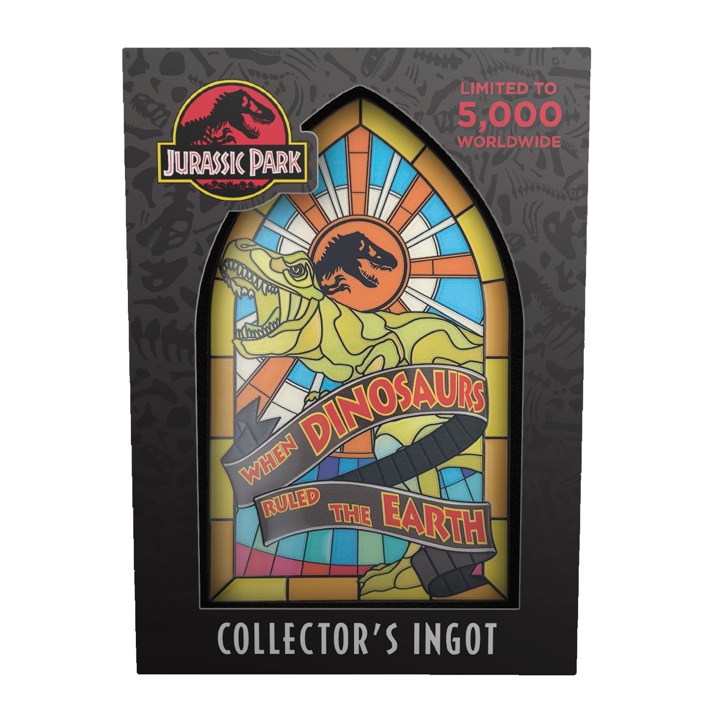 Jurassic Park Limited Edition Stained Glass Style Metal Ingot