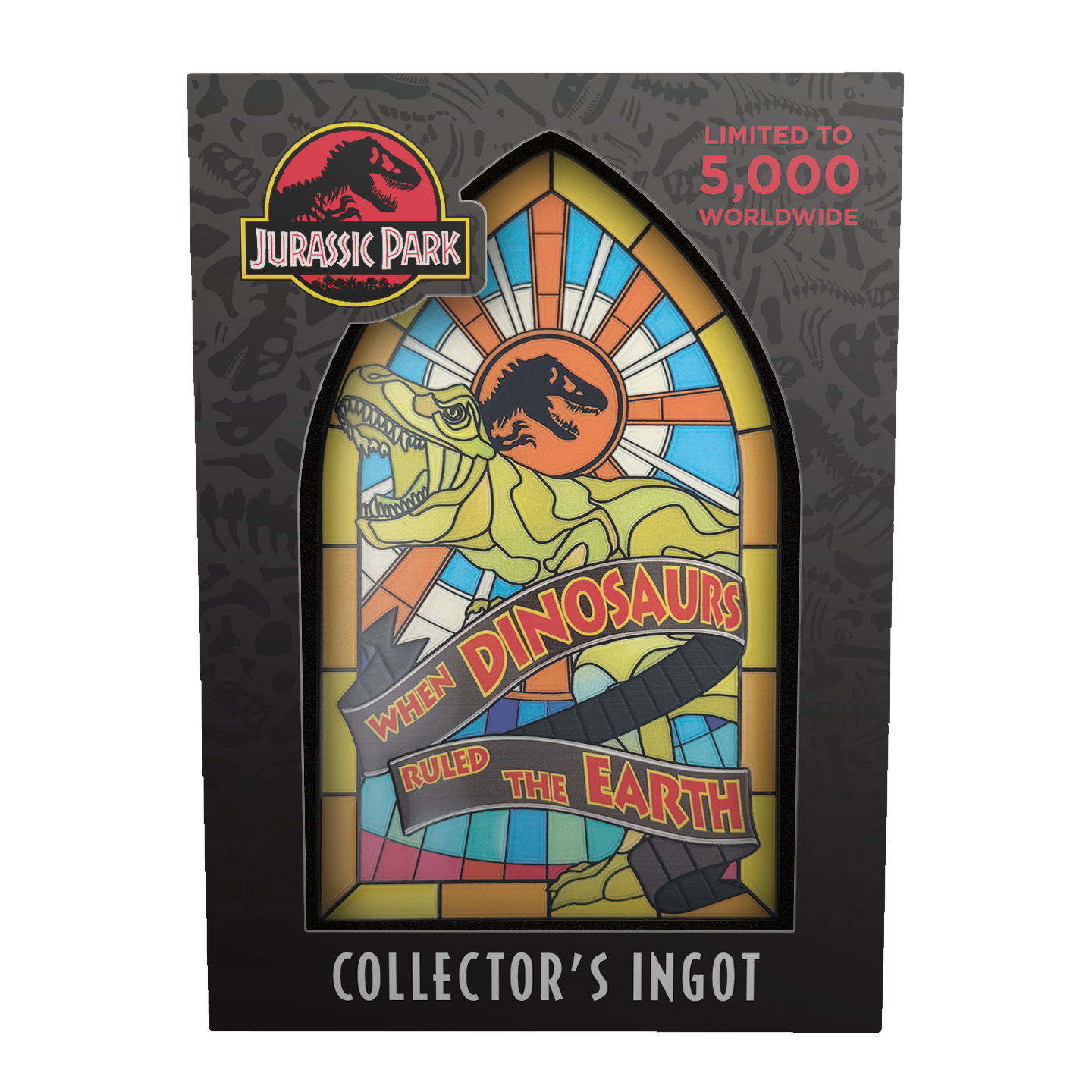Jurassic Park Limited Edition Stained Glass Style Metal Ingot